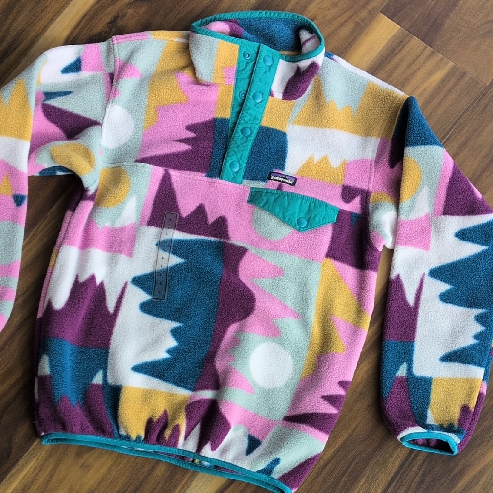 NWT Patagonia Kids Synchilla Multicolor Fleece Jacket